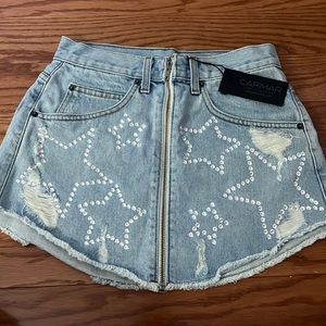 LF Carmar Denim Beatrice Jewel Star Denim Skirt